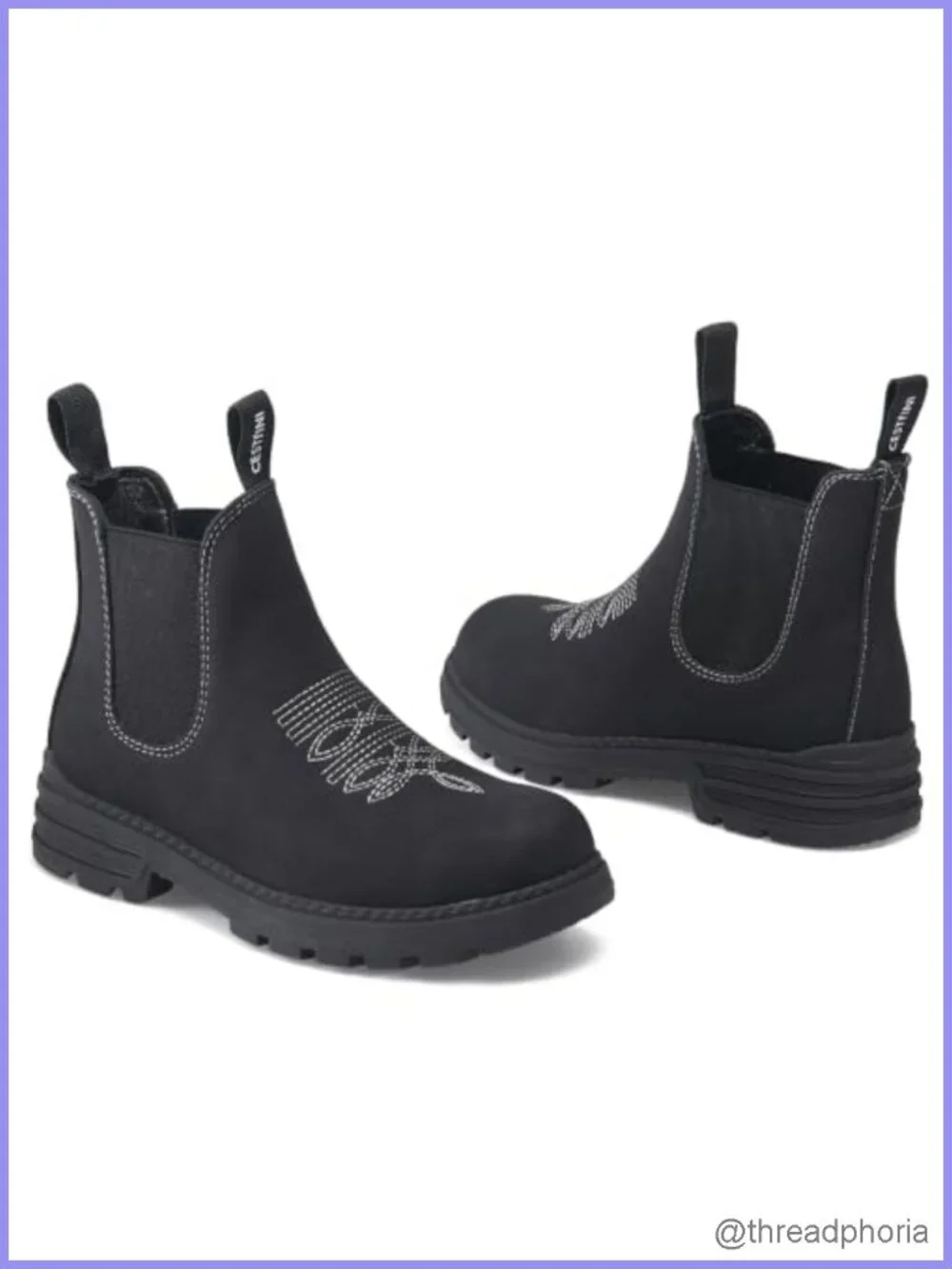 Faux Leather Chelsea Hiking Boots Ankle Support Non-Slip Women's Outdoor